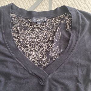 Etro long sleeve black top